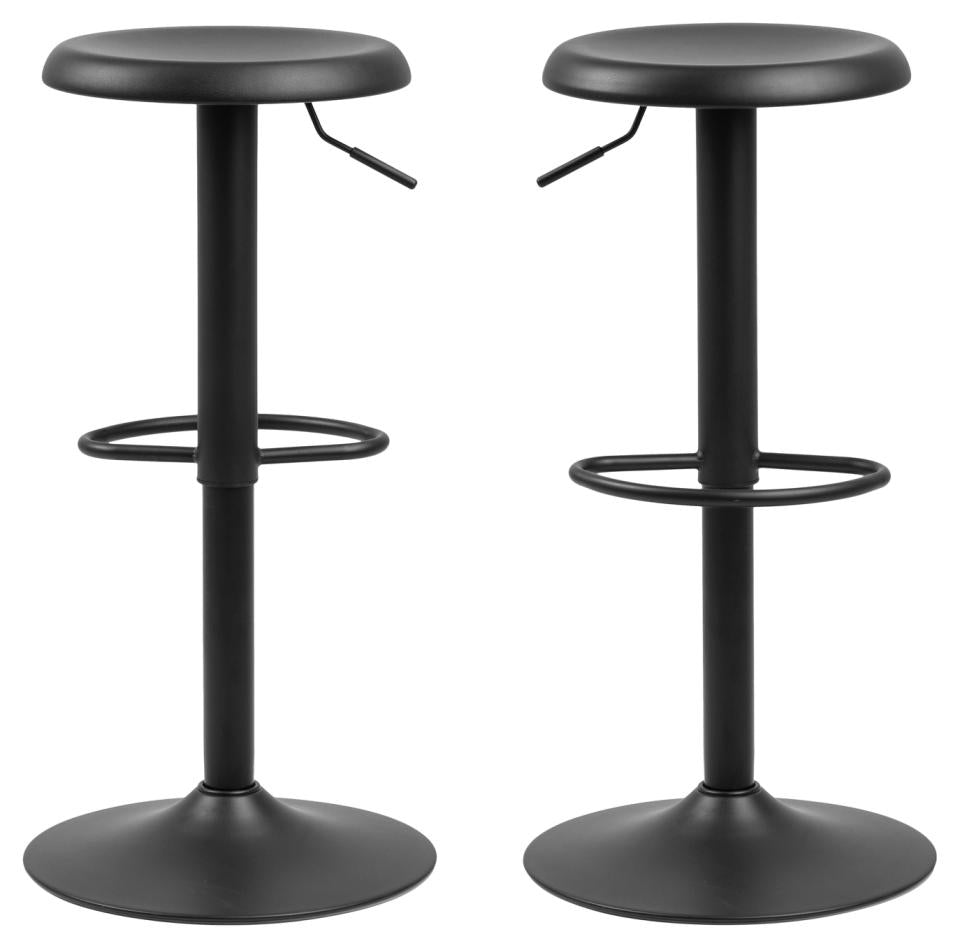 2er-Set Barhocker mit Metall Finch Schwarz (1)