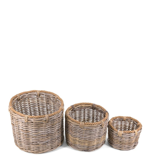 Aufbewahrungskorb 3er Set Basketry Natürlich