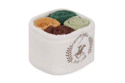 4er Set Badehandtuch Baumwolle Beverly Hills Polo Club Alinda Alb V12 Mehrfarben, 30 x 30 cm