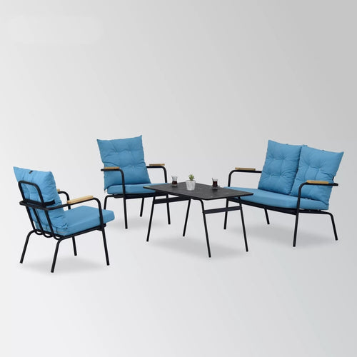 Lounge Set 4-Sitzer Beymen Blau