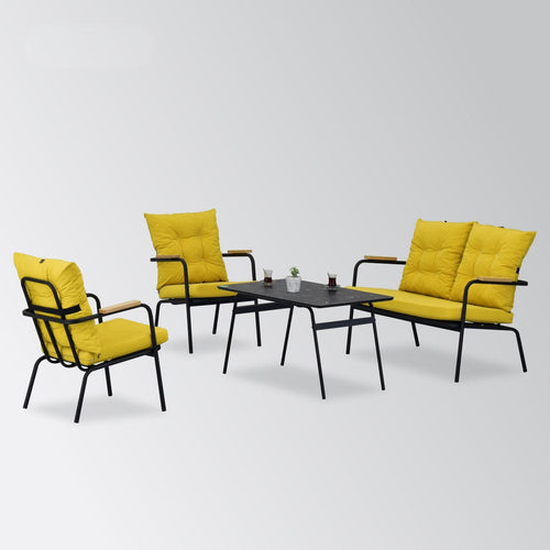 Lounge Set 4-Sitzer Beymen Gelb