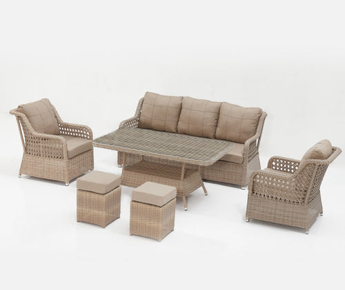 Lounge Set 7-Sitzer Cenova 311S Cappuccino