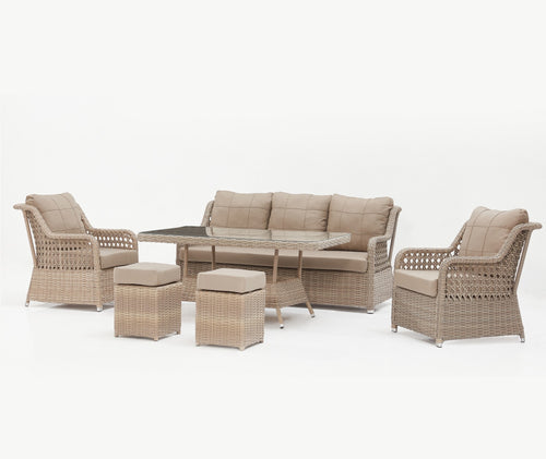 Lounge Set 7-Sitzer Cenova 311S Cappuccino (1)