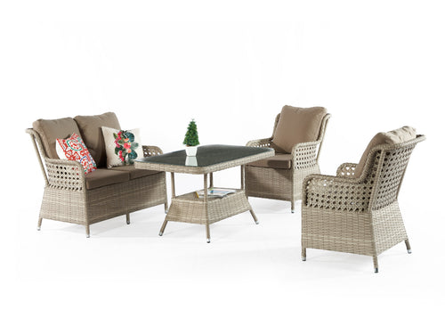 Lounge Set 4-Sitzer Cenova Cappuccino