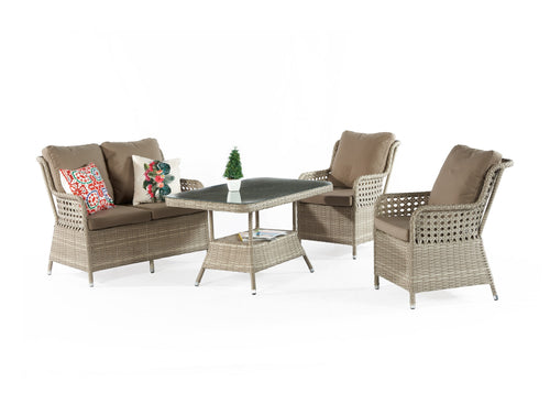 Lounge Set 4-Sitzer Cenova Cappuccino (1)