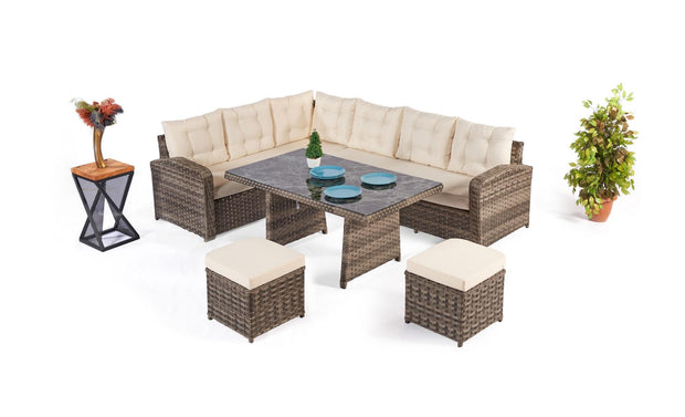 Lounge Set 8-Sitzer Lagata Creme