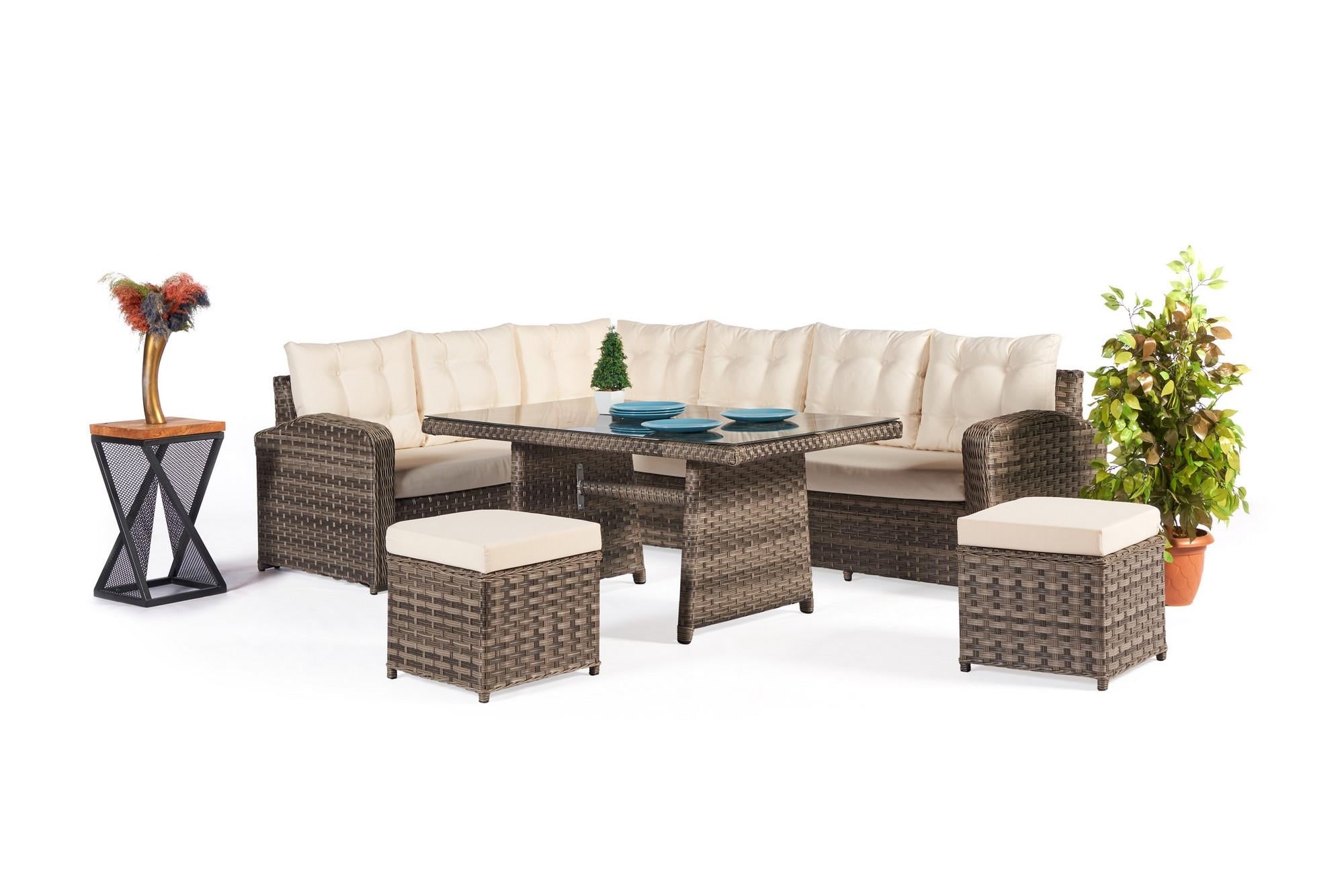 Lounge Set 8-Sitzer Lagata Creme (2)