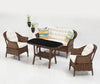 Lounge Set 4-Sitzer Luna 505 Braun