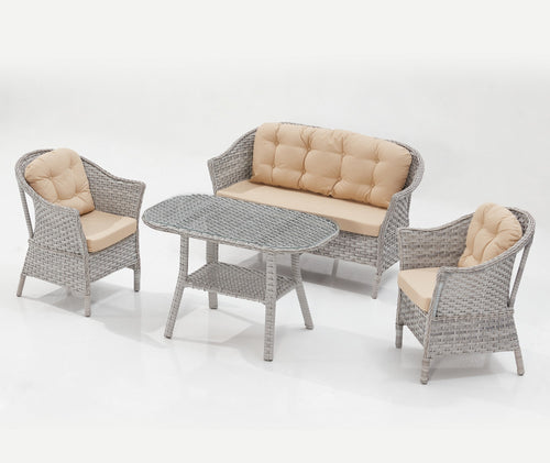 Lounge Set 4-Sitzer Luna Fas Beige