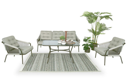 Lounge Set 5-Sitzer Robina Grau