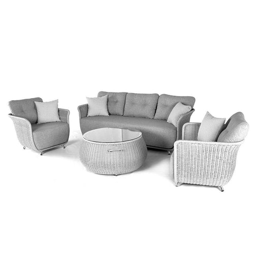 Lounge Set 4-Sitzer Safran Anthrazit