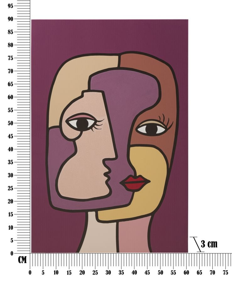 Leinwandbild Faces New A Mehrfarben, 60 x 90 cm (5)