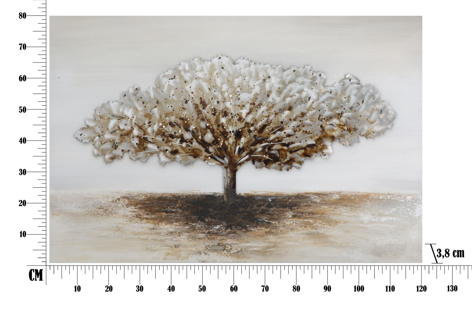 Handgemaltes Gemäld Albero Mehrfarben, 120 x 80 cm (5)