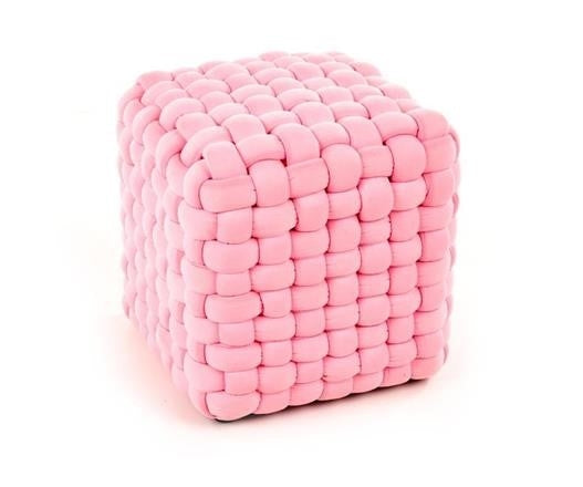 Pouf mit Stoff Rayley Rosa