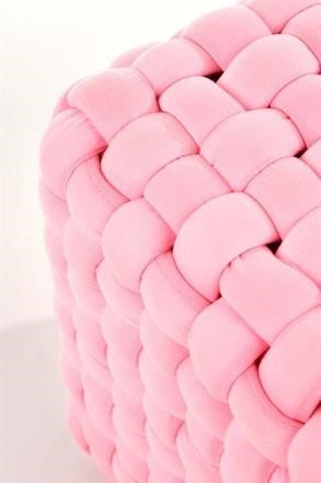 Pouf mit Stoff Rayley Rosa (4)