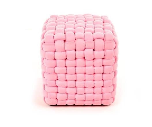 Pouf mit Stoff Rayley Rosa (1)