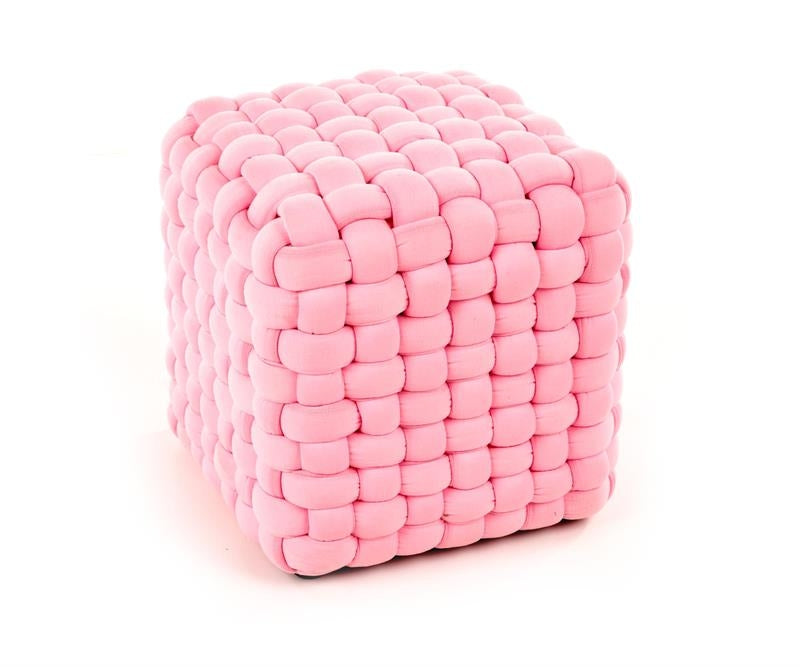 Pouf mit Stoff Rayley Rosa (2)