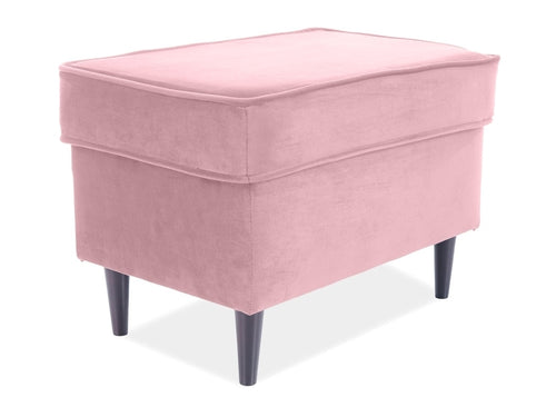 Pouf mit Samtstoff Roen Rosa