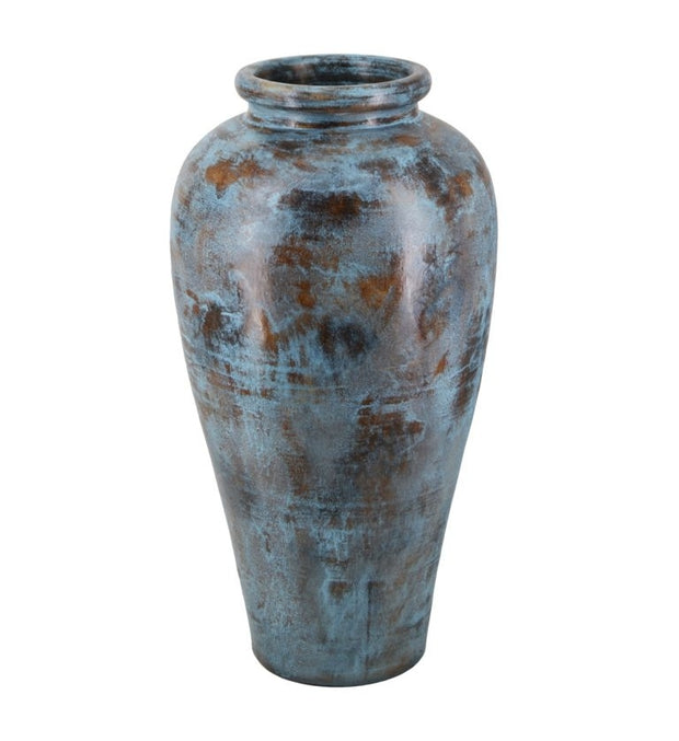 Vase Aged Large Blau