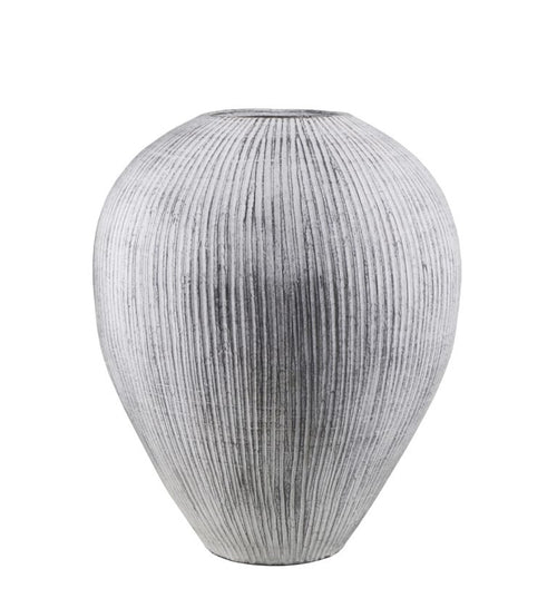 Vase Vertical Low Grau