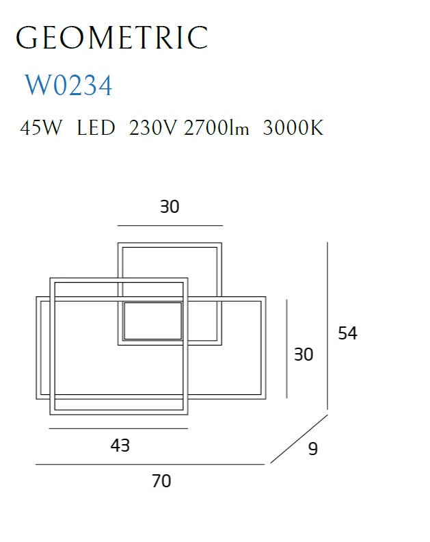 Wandleuchte Geometric W0234 Weiß (2)