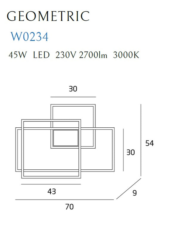 Wandleuchte Geometric W0234 Weiß (2)